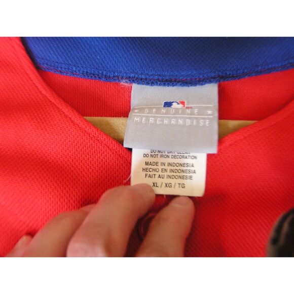 Official Philadelphia Phillies Ibanez Red Button Down Jersey Size XL Extra Large - Picture 4 of 7